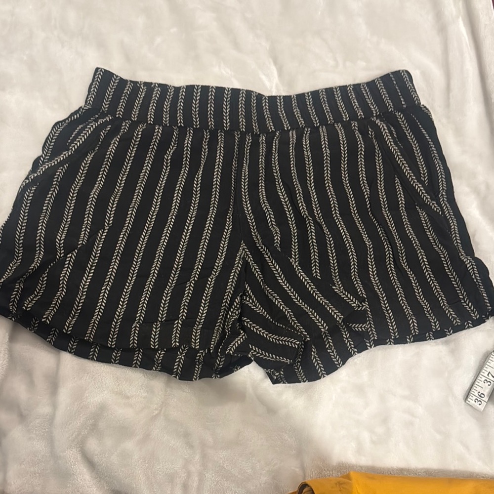 Sonoma Black and White Athletic Shorts with Vertical Stripes
